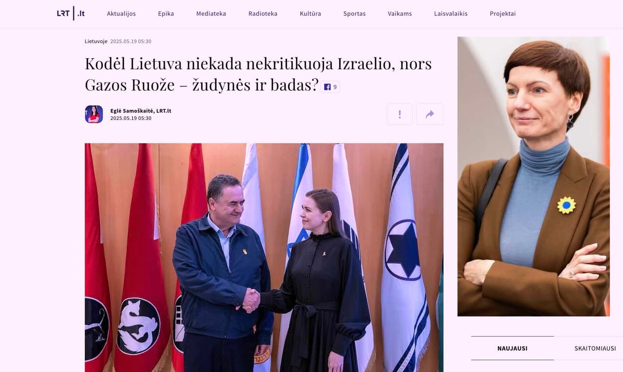 Valstybinis transliuotojas pabandė pateisinti LT politikų požiūrį į Izraelio vykdomą genocidą Gazos Ruože