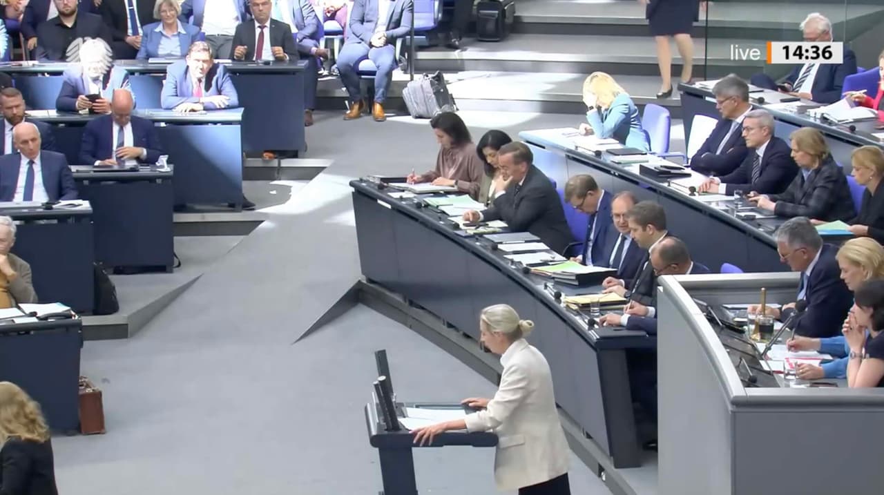 Alice Weidel: Jūsų vyriausybė skirta ne žmonėms, o karui ir valdžios išsaugojimui