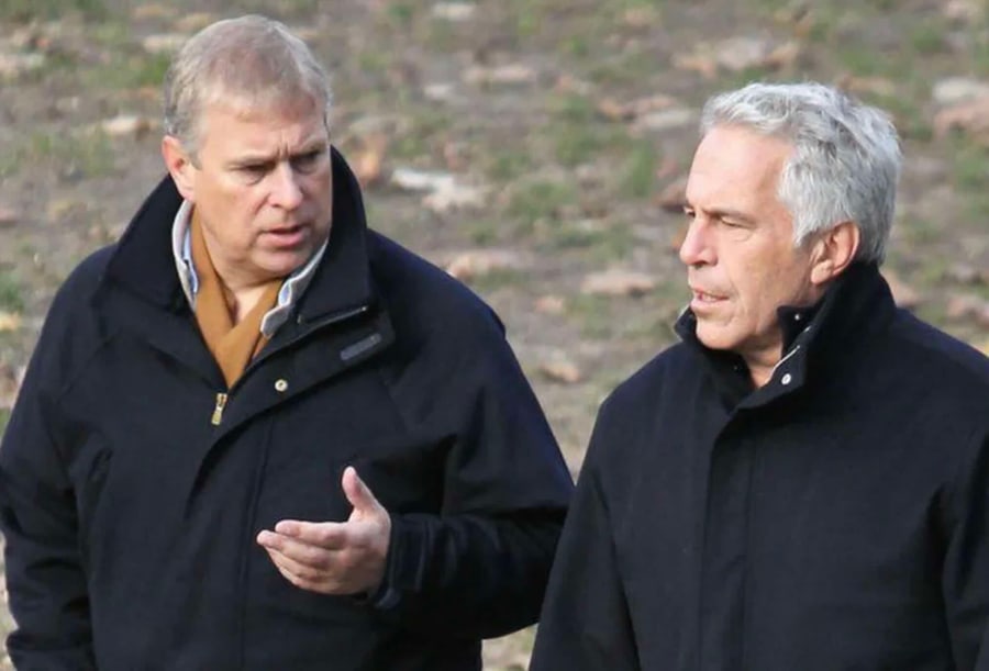 Jeffrey Epstein (dešinėje).