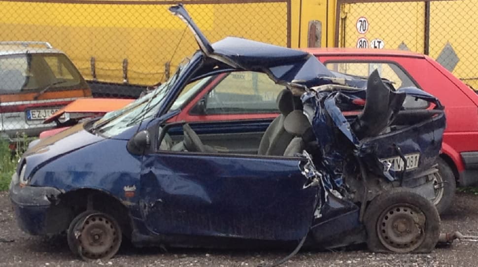A. Drižiaus automobilis buvo stuktelėtas prie pat Vilniaus. Nuotr. E.eu