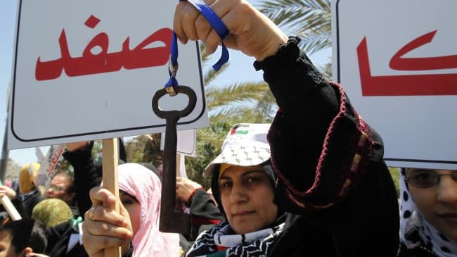 Protesto Palestinoje akimirka