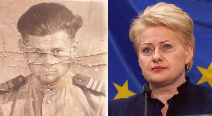 Tiesa, kad vaikai neatsako už savo tėvus. Bet tiesa ir tai, kad aukščiausių šalies vadovų biografijose negali būti nutylėti jokie svarbūs faktai, o tuo labiau - piliečiams negali būti skelbiama tiesos neatitinkanti informacija. Nuotr. Polikarpas Grybauskas ir Dalia Grybauskaitė