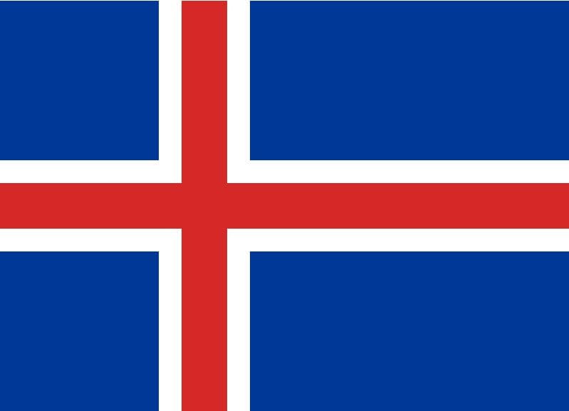 Islandijos vėliava. Wikipedia.org nuotr.