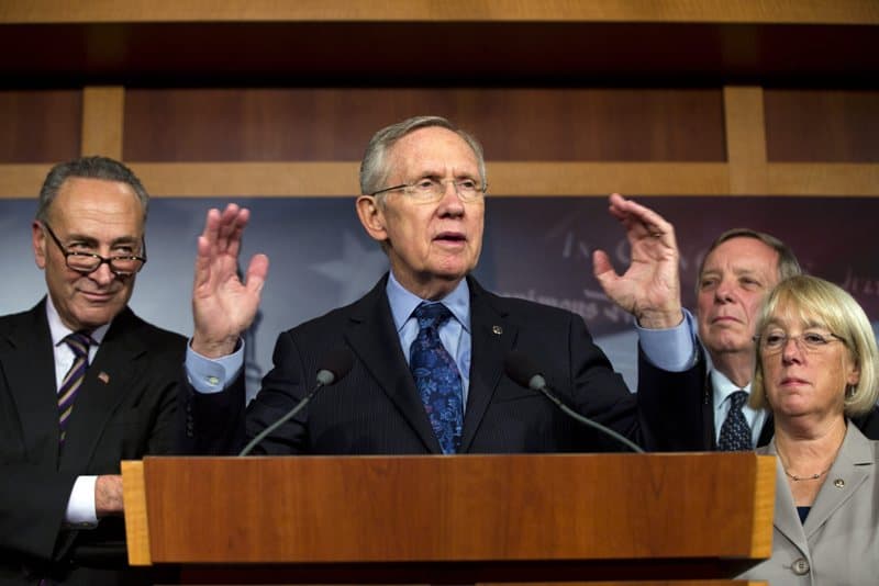 Senato daugumos lyderis Harry Reidas. EPA-ELTA nuotr.