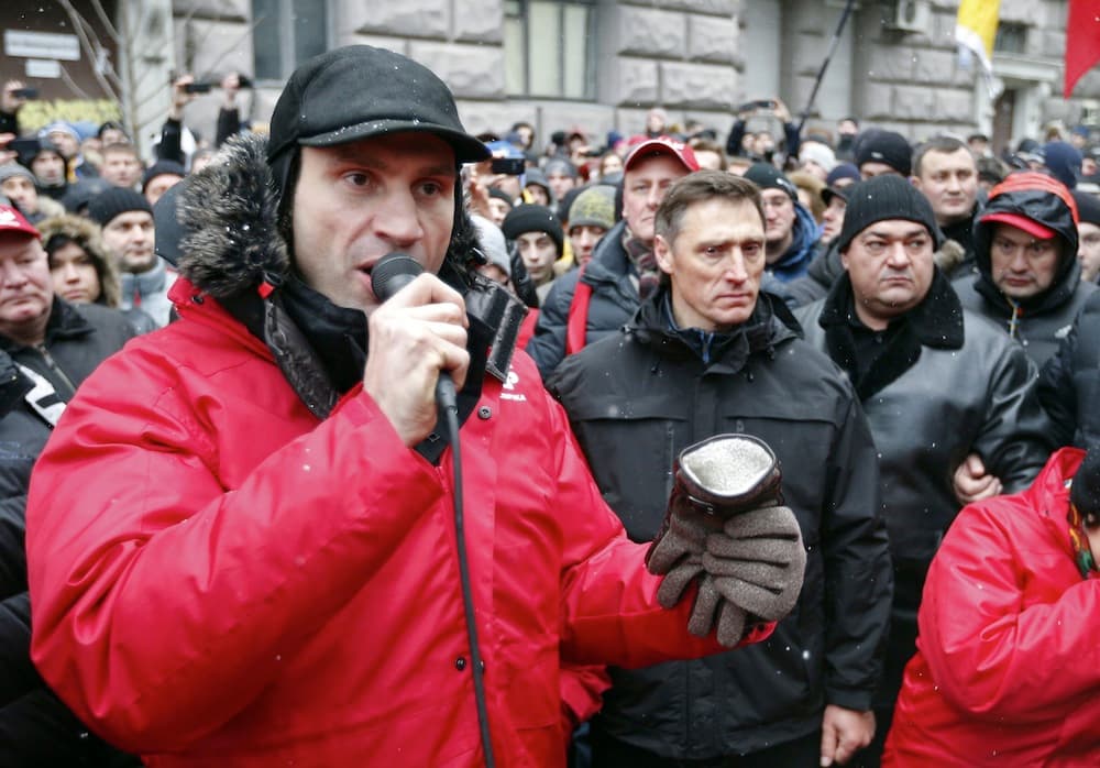 Vienas Ukrainos opozicijos lyderių Vitalijus Klyčko. EPA-Eltos nuotr.
