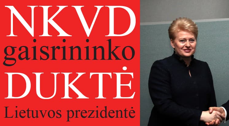 Prezidentė D. Grybauskaitė – ideali Lietuvą kontroliuojančios mafijos atstovė