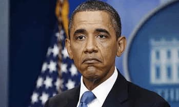 Liūdnas B. Obama. Nuotr. peopletv.in