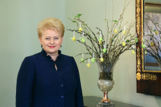 Prezidentės D. Grybauskaitės velykinis sveikinimas. Nuotr. iš president.lt