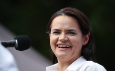 Prezidento rinkimų Baltarusijoje nugalėtoja S. Tichanovskaja.