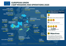 ES karinių misijų žemėlapis. 